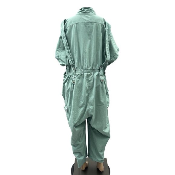 LAtiste Miami Oversize Mint Green Utility Jumpsuit Button-Front Pockets Women 4X - Picture 5 of 13